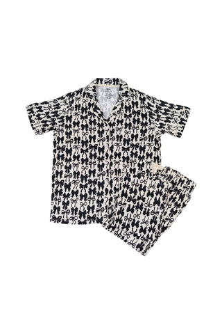 NEUTRAL BOWS SHORT SLEEVE WOMEN'S RELAXED FLARE DREAM SET