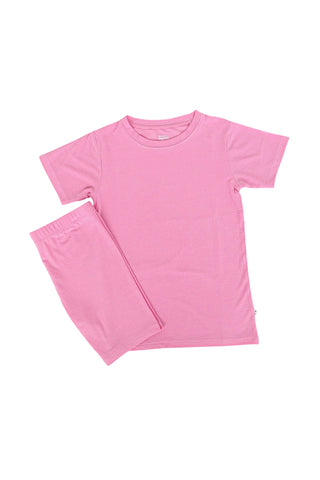 BELLA PINK RIB DREAM SHORT SET