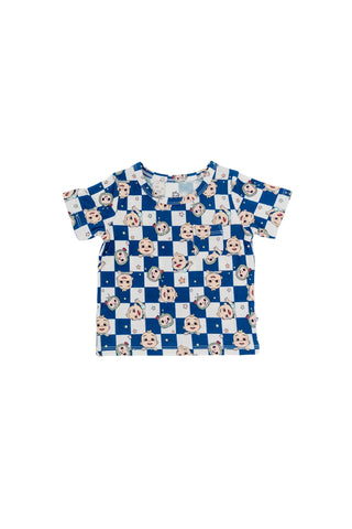 Dream Big Little Co x CoComelon JJ STARRY NIGHT CHECKERS DREAM POCKET TEE