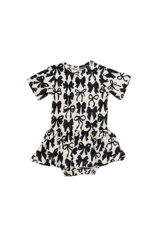 NEUTRAL BOWS DREAM BODYSUIT DRESS