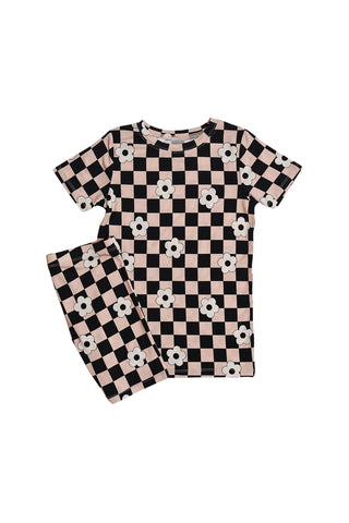 RETRO DAISY CHECKS DREAM SHORT SET