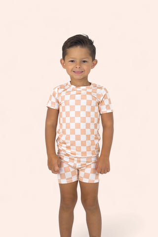 SANDY CHECKERS DREAM SHORT SET