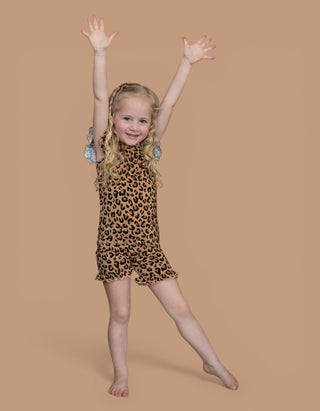 LEOPARD DREAM RUFFLE SHORT SET