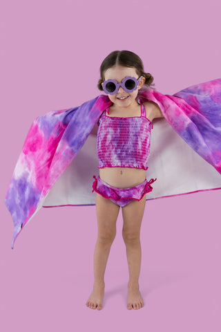 CANDY CLOUDS DREAM SMOCKED TWO PIECE SWIM SUIT