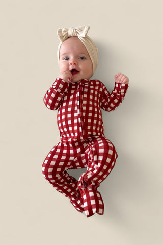 PEPPERMINT PLAID DREAM ROMPER