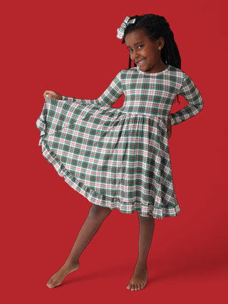 MERRY TARTAN DREAM RUFFLE DRESS