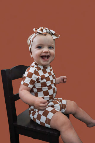 COPPER CHECKERS DREAM SHORT SET