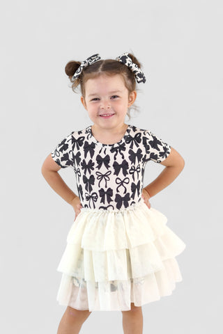 NEUTRAL BOWS DREAM TUTU DRESS