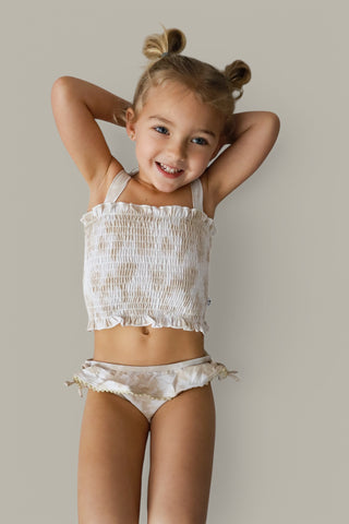 SANDY SHORES DREAM SMOCKED TWO PIECE SWIM SUIT