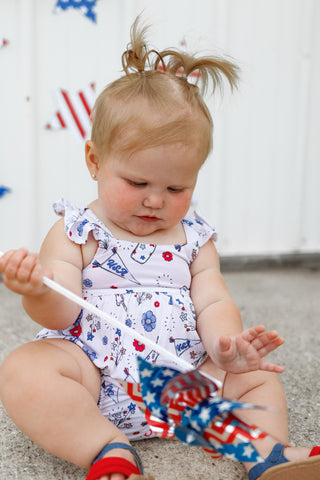 LITTLE MISS USA DREAM BUBBLE ROMPER