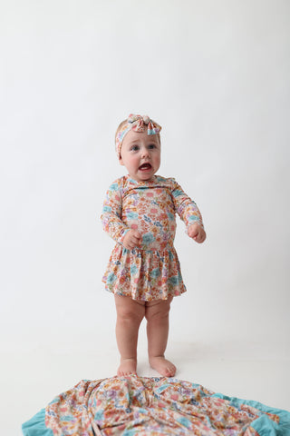 FLOWER FIELDS DREAM BODYSUIT DRESS