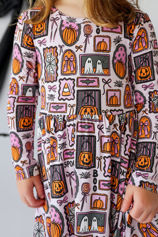 SPOOKY SWEETHEART DREAM RUFFLE DRESS