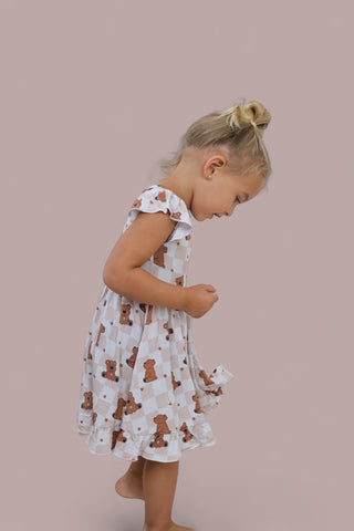 COZY BEAR DREAM RUFFLE DRESS