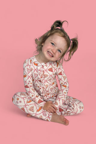 SLICE OF FALL DREAM RUFFLE ROMPER