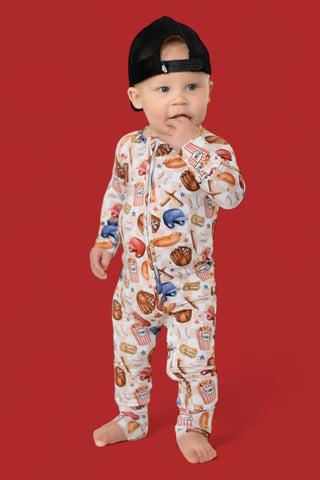 TAKE ME OUT TO THE BALL GAME DREAM ROMPER