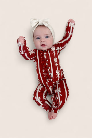 MISTLE-BOWS DREAM RUFFLE ROMPER