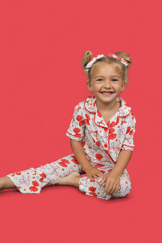 PITCH PERFECT BOWS SHORT SLEEVE DREAM GIRL'S FLARE SET