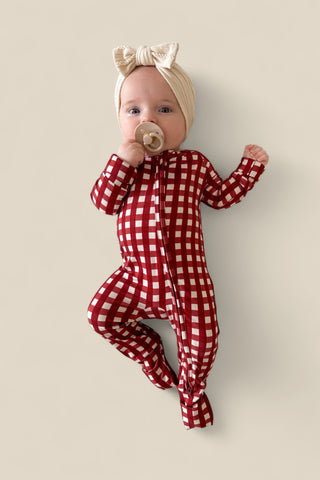 PEPPERMINT PLAID DREAM ROMPER
