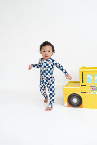 CoComelon x Dream Big Little Co JJ STARRY NIGHT CHECKERS DREAM ROMPER