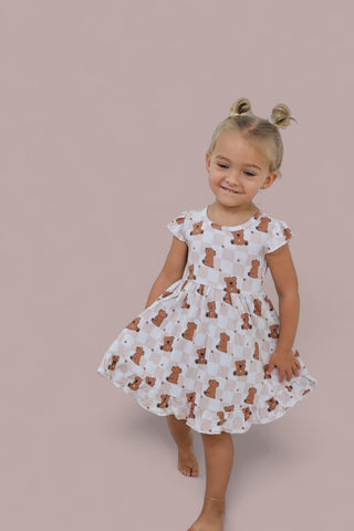 COZY BEAR DREAM RUFFLE DRESS