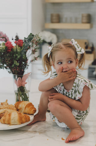 ROSIE'S MEADOW STRIPES DREAM RUFFLE SHORT SET