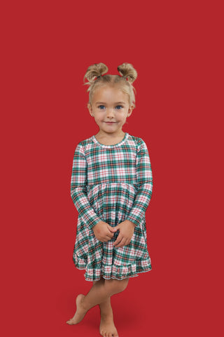 MERRY TARTAN DREAM RUFFLE DRESS