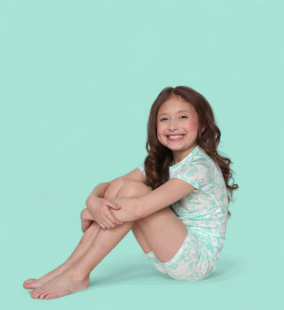 SEAFOAM TIE DYE DREAM SHORT SET