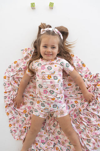 CoComelon x Dream Big Little Co JJ RAINBOW CHECKERS DREAM SHORT SET