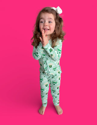 CLOVER & COINS DREAM RUFFLE ROMPER