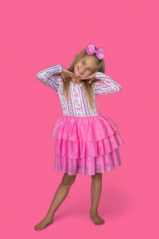 BOO AND BOWS LONG SLEEVE DREAM TUTU DRESS