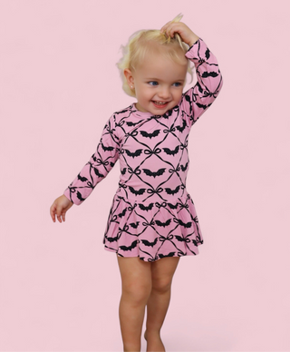 BATTY BOWS LONG SLEEVE DREAM BODYSUIT DRESS