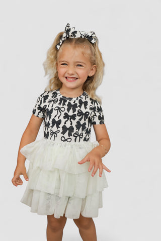 NEUTRAL BOWS DREAM TUTU DRESS