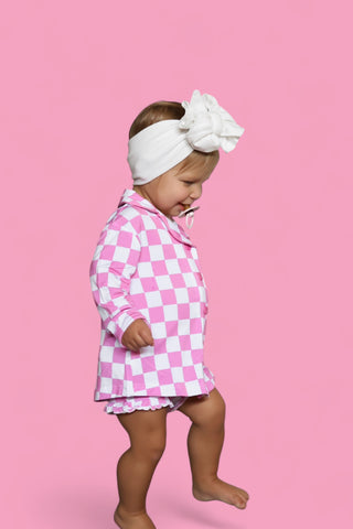 BUBBLEGUM CHECKERS GIRL'S DREAM GOWN