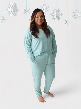 HAZY BLUE RIB WOMEN'S JOGGER DREAM SET