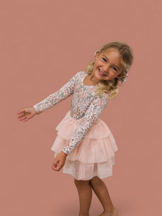 AUTUMN BLOSSOM LONG SLEEVE DREAM TUTU DRESS