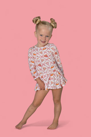 SLICE OF FALL LONG SLEEVE DREAM BODYSUIT DRESS