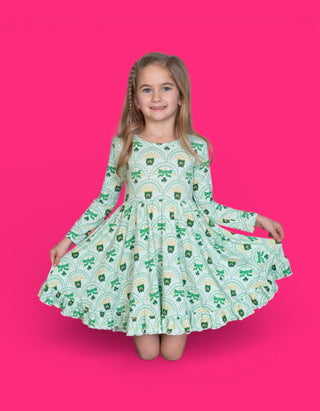CLOVER & COINS DREAM RUFFLE DRESS