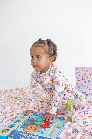 CoComelon x Dream Big Little Co JJ RAINBOW CHECKERS DREAM ROMPER