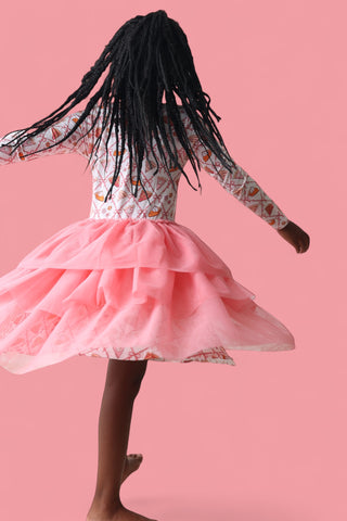 SLICE OF FALL LONG SLEEVE DREAM TUTU DRESS