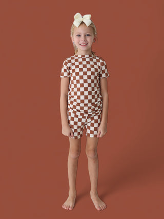 COPPER CHECKERS DREAM SHORT SET