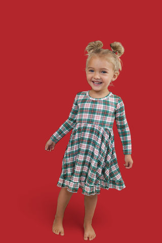 MERRY TARTAN DREAM RUFFLE DRESS