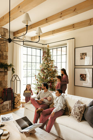 PEPPERMINT PLAID DREAM GIRL'S FLARE SET