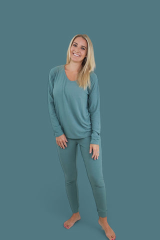 SAGE RIB WOMEN’S JOGGER DREAM SET