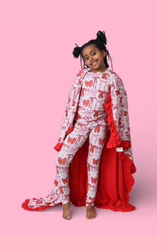 BE MINE BOWS DREAM RUFFLE BLANKET
