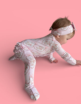BUNNY BOW BLOSSOMS DREAM RUFFLE ROMPER