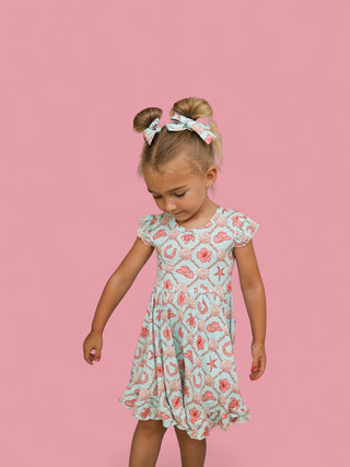 COASTAL COWGIRL CAP SLEEVE DREAM RUFFLE DRESS