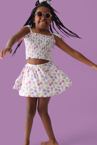 SWEET SUMMER DREAM SMOCKED SKORT SET
