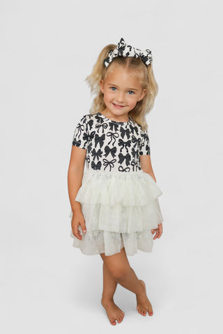 NEUTRAL BOWS DREAM TUTU DRESS