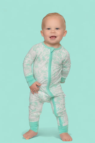 SEAFOAM TIE DYE DREAM ROMPER