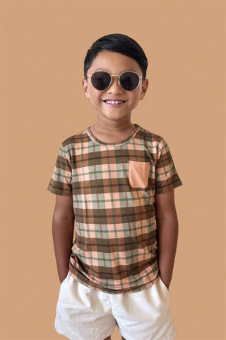 HARVEST TARTAN DREAM POCKET TEE